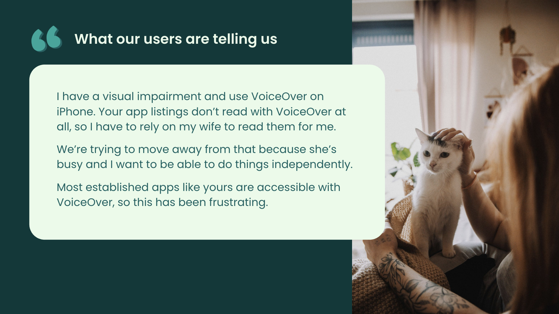 What our users are telling us