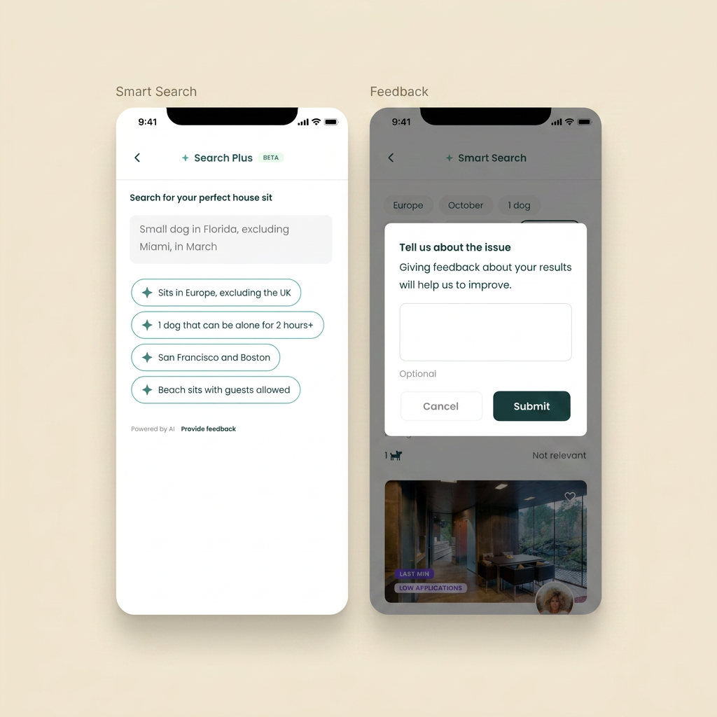 Search Plus — query detail and feedback flow