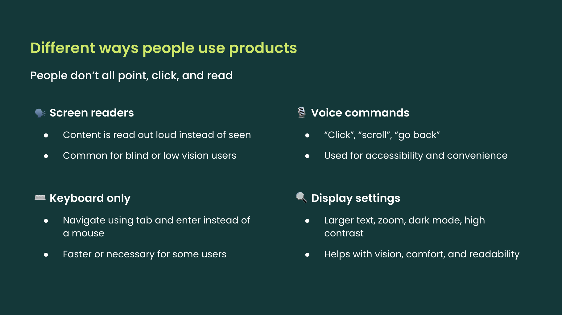 Different ways people use products